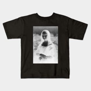 Monna Lisa Interactive Negative Filter T-Shirt By Red&Blue Kids T-Shirt